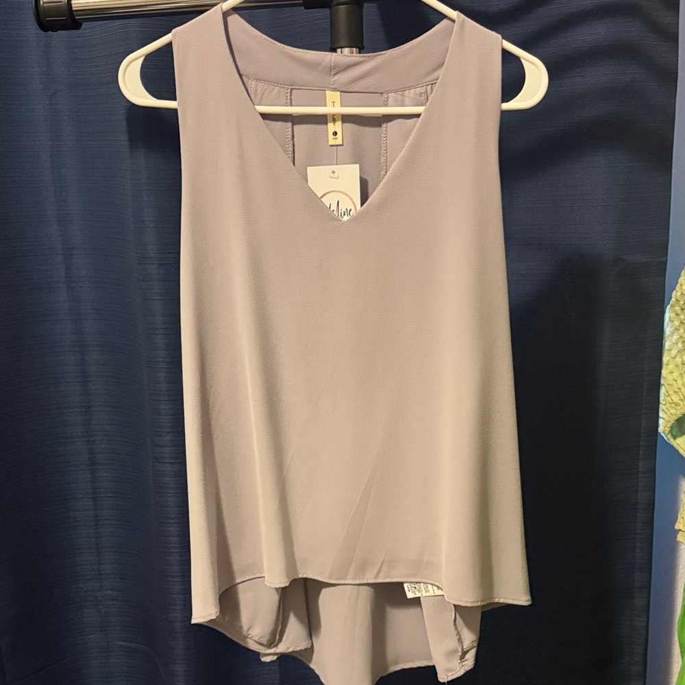 Tyche Mauve V-Neck Tank Top